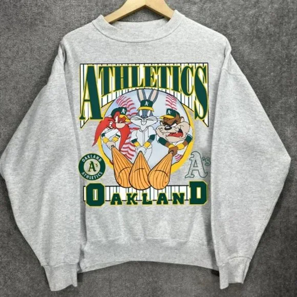 Shirts | Vintage Oakland Athletics Looney Tunes Sweatshirt